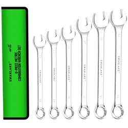 SWANLAKE GARDEN TOOLS 6-Piece All-Purpose Combination Wrench Set, Metric & Standard 23mm to 32mm, Heat Treated CR-V, 12-Point Box End Big Wrench Set, Master Long Mechanic Tool Set with Rolling Pouch