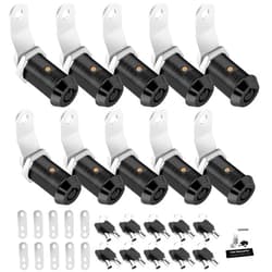 Cylinnda 10 Pack Cabinet Lock with Keys, 1-1/8