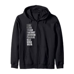 Golf echo tango foxtrot uniform charlie kilo tees Golf echo tango foxtrot uniform charlie kilo echo delta Zip Hoodie