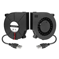 DORHEA 2Pcs 7530 Fan 75x30mm DC 12V 75mm x 30mm Brushless Cooling Fan, Replacement Ball Bearing 75mm Fan for Cooling DIY PC Computer Case Fan - USB
