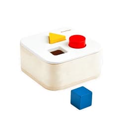 PlanToys® Shape and Sort It Out Bin Wooden Montessori Shape Matching Toy | Fine Motor, Problem Solving and Early Math Learning Activity | Eco Friendly Educational Sorting Toy