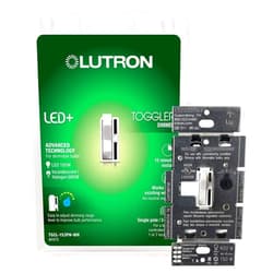 Lutron Toggler LED+ Dimmer Switch | 150-Watt LED, Single-Pole/3-Way | TGCL-153PH-WH | White