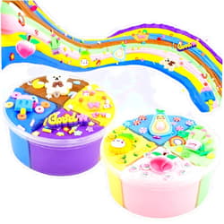 WUJYLY 8 Color Slime Kit with 2 Pack Butter Slime, Scent, Stretchy and Non-Sticky,Cake and Fruit Slime Charms, Stress Relief, Educational Slime, Birthday Gifts Prize Party Favors for Girls Boys Kids 6-12.