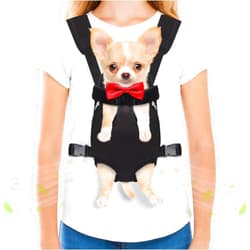 Hpetppy Pet Carrier Backpack, Hands-Free Adjustable Dog Front Carrier Legs Out & Easy-Fit Dog Backpack Carrier for Hiking Camping Traveling Cycling for Small Dogs and Rabbits (Small, Black)