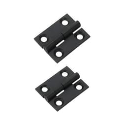 Mcredy Cabinet Hinges Mcredy Brass Hinge Black 1 Inch Butt Hinge Small Butt Hinges for Wooden Box Pack of 2