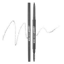 PERIPERA Speedy Skinny Brow (01 Gray Brown),1.5mm Precise Eyebrow Pencil, Dual-Sided Fine Tip Shades, Define Fills Brow Make up, K Beauty, Korean Make-up