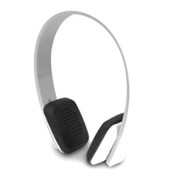 Aluratek Bluetooth Wireless Headphones with Built-in Battery, Stream Audio from iPhone, iPad, Smartphone, Tablet, PC, MAC, Laptop, White (ABH04F), Medium