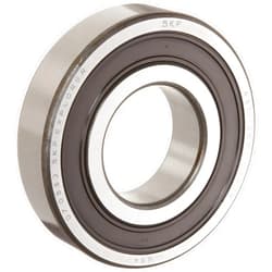 SKF 6307 2RSJEM Medium Series Deep Groove Ball Bearing, Deep Groove Design, ABEC 1 Precision, Double Sealed, Contact, Steel Cage, C3 Clearance, 35mm Bore, 80mm OD, 21mm Width, 4270lbf Static Load Capacity, 7460lbf Dynamic Load Capacity