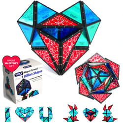 TOSY Magnet Pyramid Stone - 1 Cube Transforms into 1 Billion Shapes (Heart, Rose, Chocolate Box…), 243 Rare Earth Magnets, Holographic Design, Puzzle Toy, Easter Valentine Gift for him for her