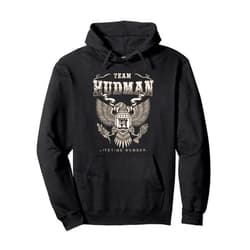 Team Hudman Family Name Team Hudman Lifetime Member - Hudman Name Pullover Hoodie