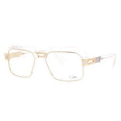 Cazal 6020 065 Eyeglasses Men's Crystal/Gold Full Rim Rectangle Shape 56mm