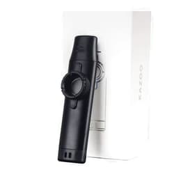 Oxsubor Upgrade Metal Kazoo, Adjustable Tone Professional Aluminum Alloy Kazoo with Five Flute Diaphragms, Food Grade Mouthpiece with Cover and Sling Design Kazoos for Kids/Adults/Music Lovers (Black Kazoo)
