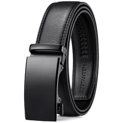 BOSTANTEN Mens Belt Leather Ratchet Belt For Men Dress and Casual with Adjustable Buckle, Trim to Fit