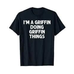 Last Name Personalized Custom Christmas Lover Team GRIFFIN Gift Funny Surname Family Tree Birthday Reunion Idea T-Shirt