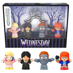 LITTLEPEOPLE COLLECTOR Little People Collector Wednesday TV Series Special Edition Set for Adults & Fans, 4 Figures in Display Package