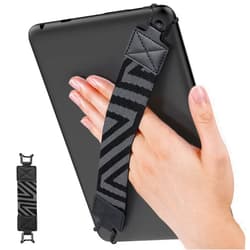 MoKo Security Hand-Strap for 9-11 Inch Tablet, iPad/iPad Pro/iPad Air/Kindle Fire HD/Samsung, High-Elasticity Versatile Hand Strap Lightweight Finger Grip Holder, Black