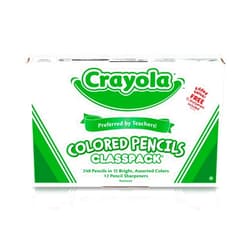 Crayola Colored Pencils Classpack (240 Ct), Bulk Classroom Supplies, Colored Pencils for School, 12 Assorted Colors, Nontoxic