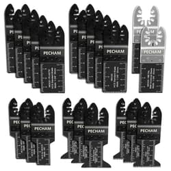 PECHAM 21PCS Universal Wood Metal Oscillating Multitool Quick Release Saw Blades Fit Porter Cable Black & Decker Rockwell Ridgid Ryobi Milwaukee DeWalt Chicago Craftsman