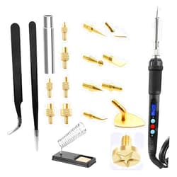 RETUXEP 21PCS 3D Printing Accessories Smoothing Tool Kit, 3D Printing Modify Finishing Tool Soldering Welding Iron Kit Heat Insert Brass Nut Kit-Smoothing Tool Kit-Set