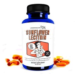 Legendairy Milk Sunflower Lecithin, 1200mg Organic Sunflower Lecithin Supplement for Clogged Milk Ducts, Made in USA, 200 Softgels