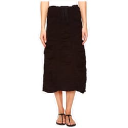 XCVI Stretch Poplin Double Shirred Panel Skirt