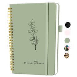 Taja Undated Weekly Planner, Weekly To Do List Notebook with Goal & Habit Tracker Organizer, A5 Weekly Planner Notebook with Spiral Binding, 6.1