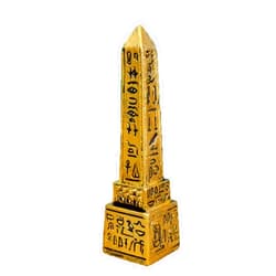 Kocris Casa Obelisk of Ancient Egypt Aquarium Fish Tank Terrarium Decorations Terrarium Reptile Turtle Lizard Spider Tanks Egyptian Tablet Inscription Sculpture Figurine Statue Décor Ornament Gold