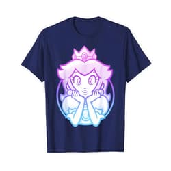 Super Mario Princess Peach Gradient Portrait T-Shirt