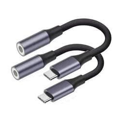 Jahobet 2-Pack USB C to 3.5mm Headphone Adapter - Apple iPhone 15 and iPad with USB Type C Port, Android Dongle Earphone Audio Aux Jack Adapter for iPhone 15Pro Max, Samsung Galaxy, Google Pixel Adaptor