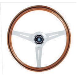Personal Nardi Steering Wheel - Classic - 360mm (14.17 inches) - Wood with Satin Aluminum Spokes # 5051.36.6300