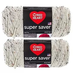 Red Heart Super Saver Bulk Buy: Red Heart Super Saver (2-Pack) (Aran Fleck, 5 oz Each Skein)