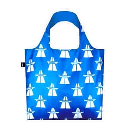 LOQI Travel Autobahn Reusable Shopping Bag, Multicolor