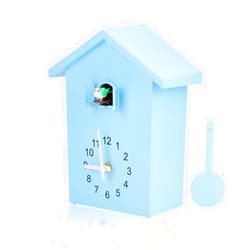 Tiiyee Coo Coo Clock, Bird Clock Sings on Hour Cuckoo Clock Modern Wall Clock with Sounds on Time Alarm Creative Pendulum Clock Hanging Gifts for Kids Grandfather Home Living Room Kitchen Office Decoration