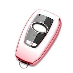 Tengare Compatible with Subaru Outback Key Fob Cover Pink Car Key Protector Case Holder Ascent BRZ Crosstrek Forester Impreza Legacy Solterra WRX 2019 2020 2021 2022 2023 2024 2025 2026