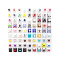 KPREPUBLIC Kailh 81 Switch switches Tester with Acrylic Base Blank keycaps for Mechanical Keyboard Box Cream Arctic Fox Silver Jellyfish (Kailh 81 Switch Tester x1)