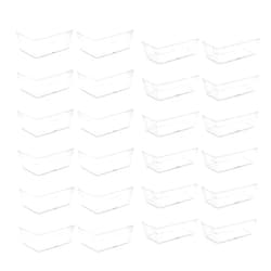 Sterilite 6 Quart Clear Multipurpose Plastic Storage Tote, 12 Pack, & 16 Quart Clear Multipurpose Plastic Storage Tote, 12 Pack for Home Organization