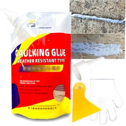 LUusmm Slab Concrete Crack Waterproof Repair Sealant, Concrete Crack Waterproof Repair Sealant, Caulking Glue Weather Resistant Type, Quick-Drying Sealing Adhesive (500g)