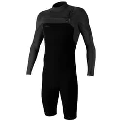 O'Neill Wetsuits O'Neill Men's Hyperfreak 2mm Chest Zip Longsleeve Spring Wetsuit M-Short Black/Black