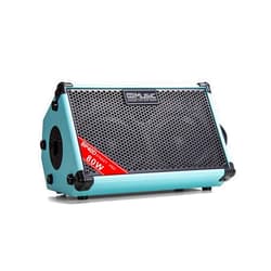Coolmusic BP40D Powered Acoustic Guitar Amplifier- Portable Bluetooth Speaker 80W W/Battery with Reverb Chorus Delay Effect, 6 Inputs,3 Band EQ, Blue