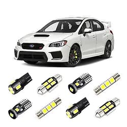 BRISHINE White Interior LED Lights Kit for 2004-2020 2021 Subaru WRX/ WRX STI/ Impreza Super Bright 6000K LED Interior Light Bulbs Package + License Plate Lights and Install Tool