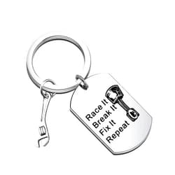 Gzrlyf Car Mechanic Keychain Race it Break it Fix it Repeat Racer Keychain Drag Racing Gifts Auto Mechanic Gifts Car Lover