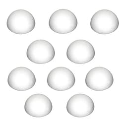 Meuey Lyot 4“ White Foam Balls Semi-Circular Foam Balls Christmas Craft Half Foam Balls Styrofoam Balls DIY Art Deco and Home Craft Project 10PCS