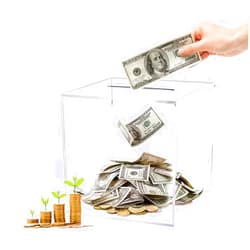 Mumisuto Piggy Bank for Adults Must Break to Open, Acrylic Clear Piggy Bank Money Saving Box for Cash Saving Unopenable Adults Piggy Bank or Real Money, Birthday Gifts for Kids(15 * 15 * 15CM)