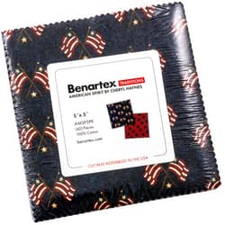 Benartex Cheryl Haynes American Spirit 5X5 Pack 42 5-inch Squares Charm Pack Benartex