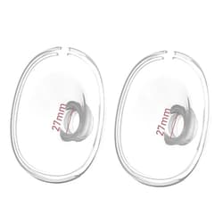 IVARONAL 2PCS Silicone Flange 27mm Compatible with Lansinoh Discreet Duo, NCVI NICEGREEN Nuliie Zooawa S32 Breast Pump Parts S32 Pump Replacement, for Lansinoh Pump Part Flange Shield 27mm
