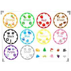 Justforjoyful 10 Pack Color Recognition Magnetic Sorting Set for Kids Educational Magnet Color Shape Matching Games for Toddlers Color and Shape Magnets Refrigerator Toys for Fridge Whiteboard Learning Activities