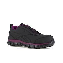 Reebok Work Sublite Cushion Work, Women's, Black/Plum, Comp Toe, SD Athletic 8 Wide Black