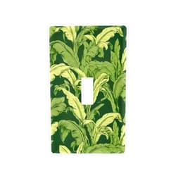 DOMIKING Banana Leaves Green Decorative Wallplates Single Toggle Light Switch Wall Plate 2.8 * 4.5 Inches Switch Cover Unbreakable Outlet Covers for Bedroom Bathroom Home Docor