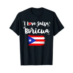 Boricua souvenir Co. Gift Tee Salsa de Puerto Rico, Boricua Puerto Rican Pride Gift Music T-Shirt