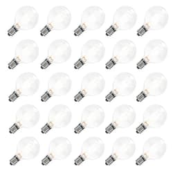 GOOTHY Clear Globe G40 Screw Base Light Bulbs Replacement 1.5-Inch, E12 Base, 25 Pack